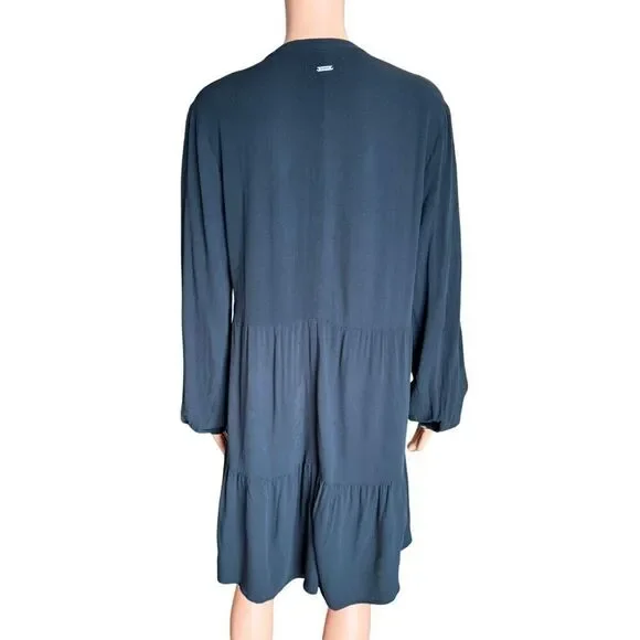 The Normal Brand Washed Black Mini Dress Small Minimalist LBD Quiet Luxury - Picture 5 of 7